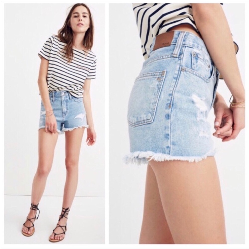 Madewell The Perfect Jean Short Distressed 27